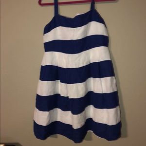Loft blue and white striped dress